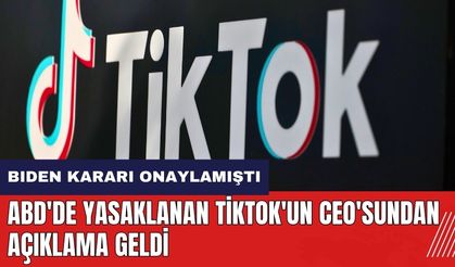 ABD'de yasaklanan TikTok'un CEO'sundan açıklama geldi