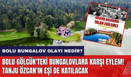 Bolu Gölcük'teki bungalovlara karşı eylem! Tanju Özcan'ın eşi de katılacak! Bolu Bungalov Olayı Nedir?
