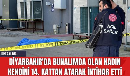 Diyarbakır'da Bunalımda Olan Kadın Kendini 14. Kattan Atarak İnt*har Etti