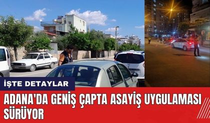 Adana'da geniş çapta asayiş uygulaması sürüyor