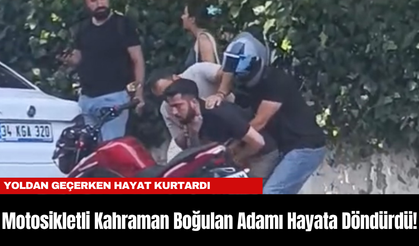 Motosikletli Kahraman Boğulan Adamı Hayata Döndürdü!