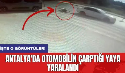 Antalya'da otomobilin çarptığı yaya yaralandı: İşte o görüntüler!