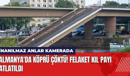 Almanya'da köprü çöktü! Felaket kıl payı atlatıldı