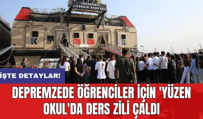 Depremzede öğrenciler için 'Yüzen Okul'da ders zili çaldı