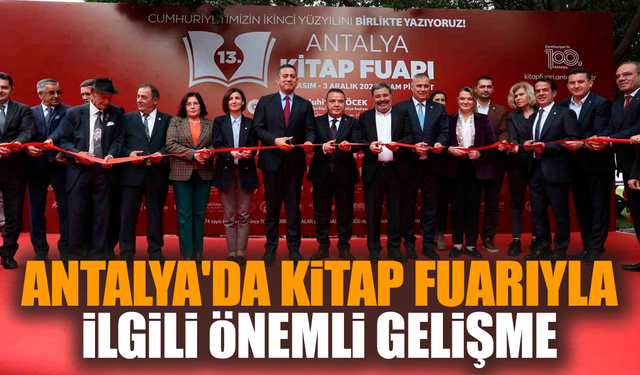 13. Antalya Kitap Fuarı 24 Kasım’da Başlıyor