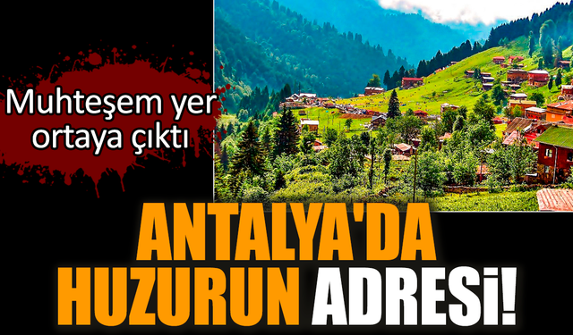 Antalya'da huzurun adresi! Muhteşem yer ortaya çıktı