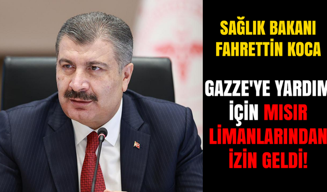 Sağlık Bakanından açıklama! Gemiler suya indirildi!