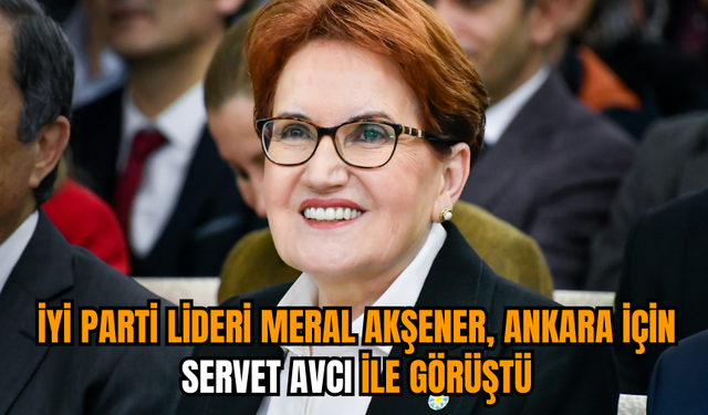 İYİ Parti Lideri Meral Akşener, Ankara için Servet Avcı ile görüştü