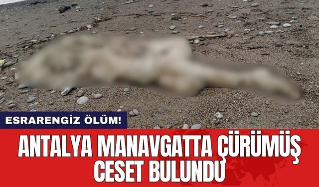 Esrarengiz ölüm! Antalya Manavgat'ta çürümüş ces*t bulundu