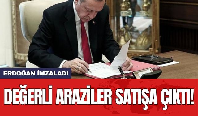 Erdoğan imzaladı: Değerli araziler satışa çıktı!