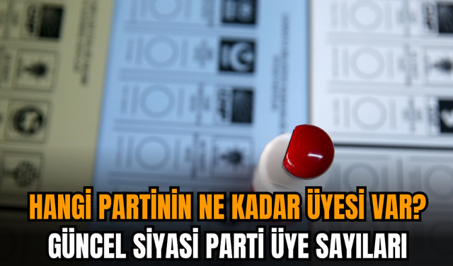 Hangi partinin ne kadar üyesi var? İşte güncel siyasi parti üye sayıları