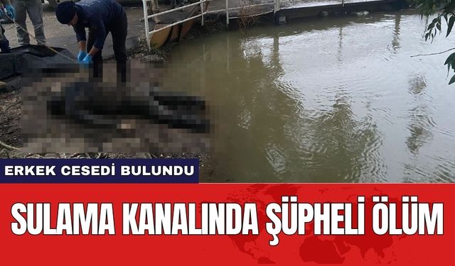 Sulama kanalında şüpheli ölüm: Erkek ces*di bulundu