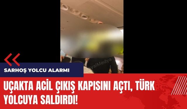 Sarhoş yolcu uçağı birbirine kattı! O anlar kamerada