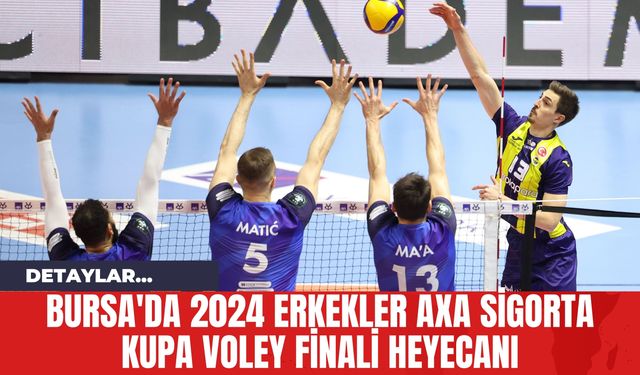 Bursa'da 2024 Erkekler AXA Sigorta Kupa Voley Finali Heyecanı