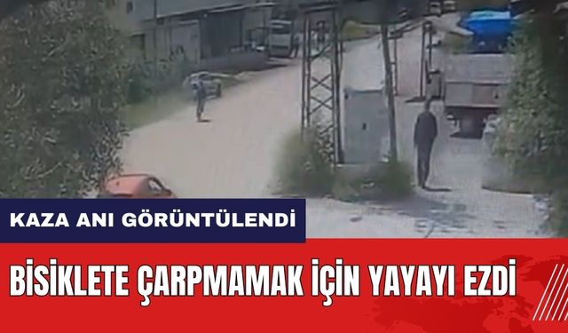 Adana'da bisiklete çarpmamak için yayayı ezdi