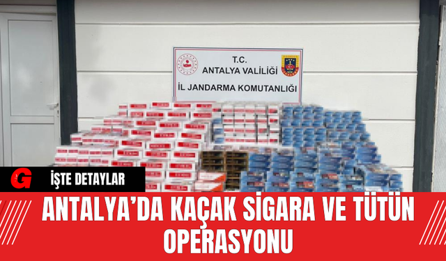 Antalya’da Kaçak S*gara ve T*tün Operasyonu