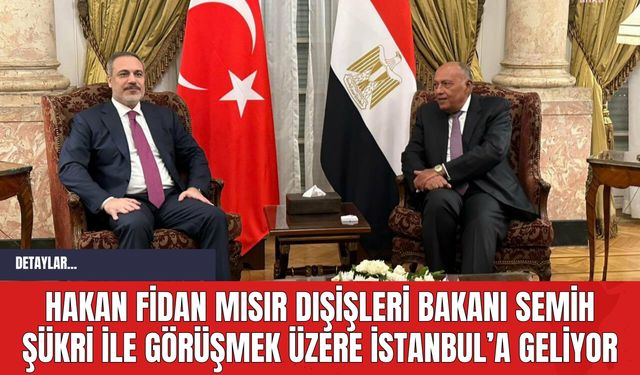 Hakan Fidan Mısır Dışişleri Bakanı Semih Şükri İle Görüşmek Üzere İstanbul’a Geliyor