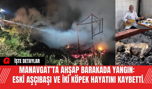 Manavgat’ta Ahşap Barakada Yangın: Eski Aşçıbaşı ve İki Köpek Hayatını Kaybetti