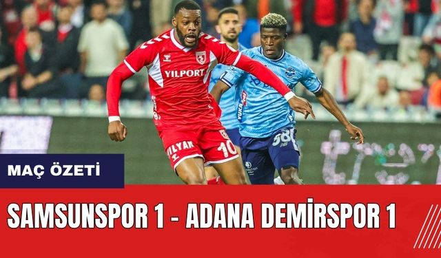 Samsunspor 1 - Adana Demirspor 1 maç özeti