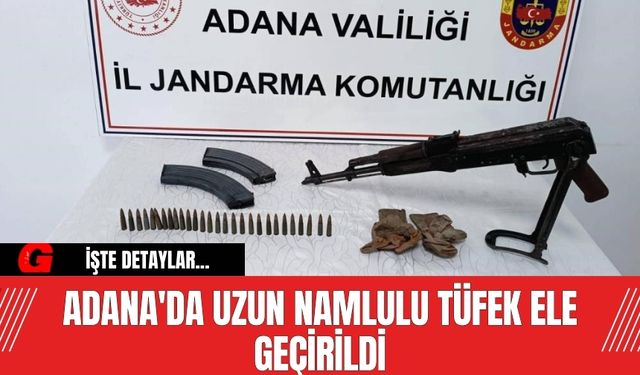 Adana'da uzun namlulu tüfek ele geçirildi