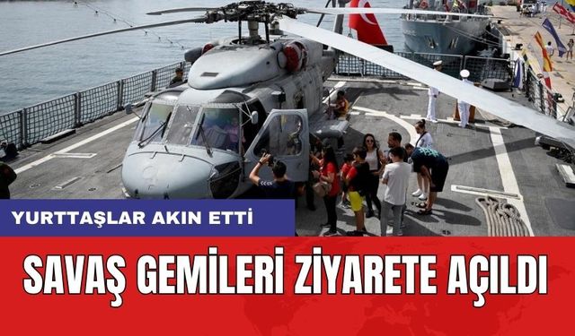 Aydın'da Savaş Gemileri Ziyarete Açıldı