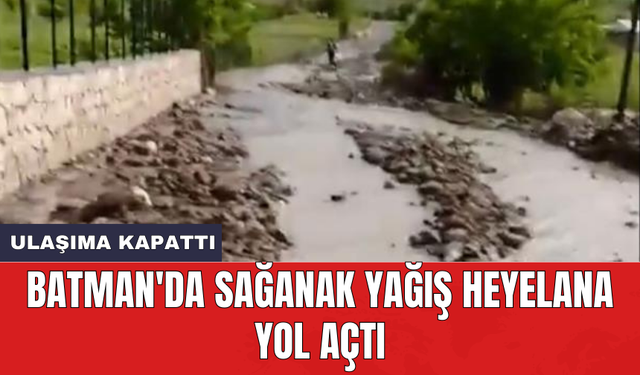 Batman'da sağanak yağış heyelana yol açtı