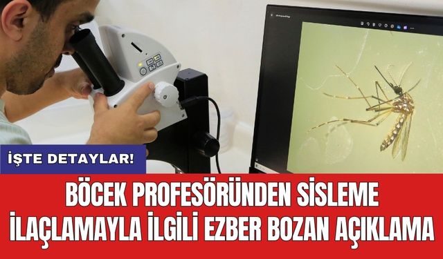 Böcek profesöründen sisleme ilaçlamayla ilgili ezber bozan açıklama