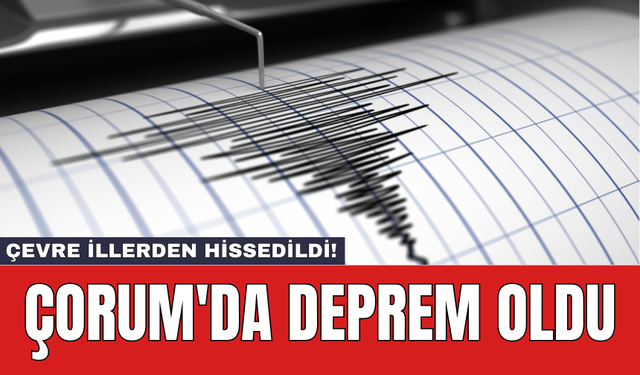 Çorum'da deprem oldu