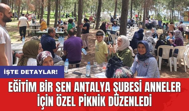 Eğitim Bir Sen Antalya Şubesi Anneler İçin Özel Piknik Düzenledi