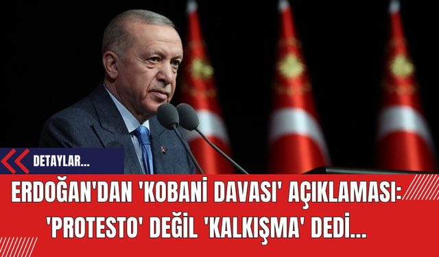 Erdoğan'dan 'Kobani Davası' açıklaması: 'Protesto' değil 'kalkışma' dedi...