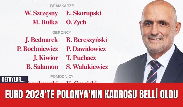 EURO 2024'te Polonya'nın Kadrosu Belli Oldu