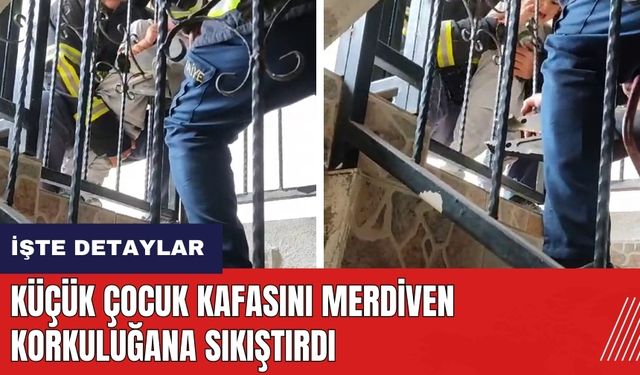 Hatay'da küçük çocuk kafasını merdiven korkuluğuna sıkıştırdı