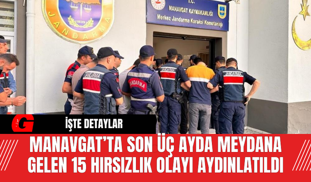Manavgat’ta Son Üç Ayda Meydana Gelen 15 Hırsızlık Olayı Aydınlatıldı