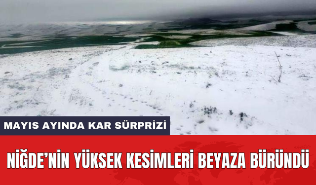 Mayıs ayında kar sürprizi: Niğde’nin yüksek kesimleri beyaza büründü