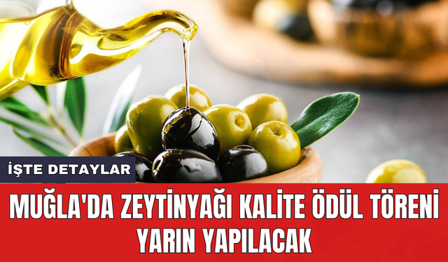 Muğla'da zeytinyağı kalite ödül töreni yarın yapılacak