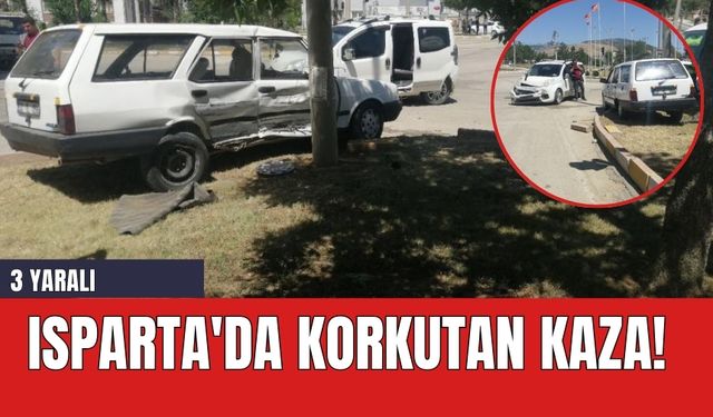 Isparta'da korkutan kaza! 3 yaralı