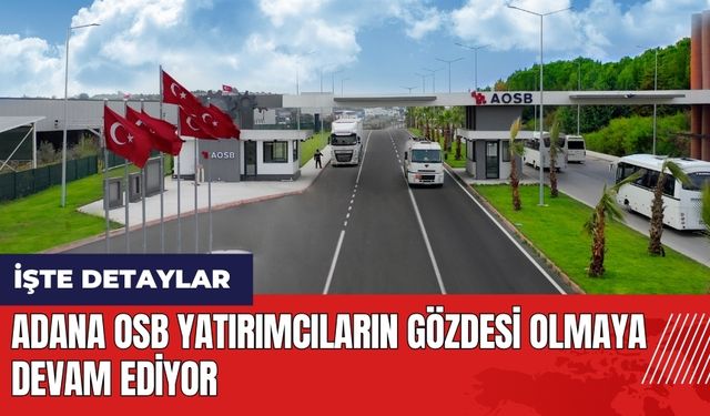 Adana OSB yatırımcıların gözdesi olmaya devam ediyor