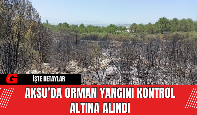 Aksu’da Orman Yangını Kontrol Altına Alındı