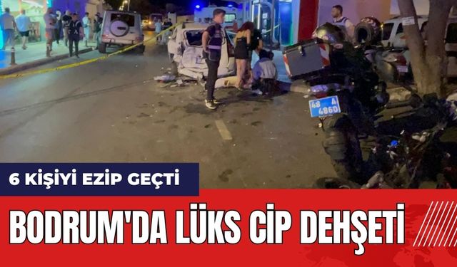 Bodrum'da lüks cip dehşeti! Kalabalığın arasına daldı: 6 Yaralı