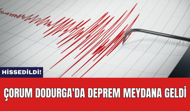 Çorum Dodurga'da deprem meydana geldi