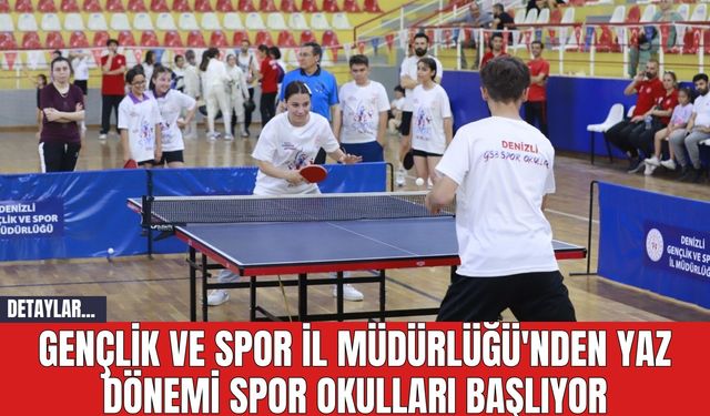 Gençlik ve Spor İl Müdürlüğü'nden Yaz Dönemi Spor Okulları Başlıyor