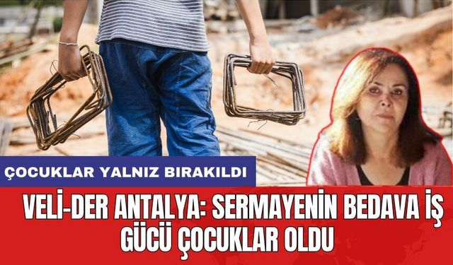 Veli-Der Antalya: Sermayenin bedava iş gücü çocuklar oldu