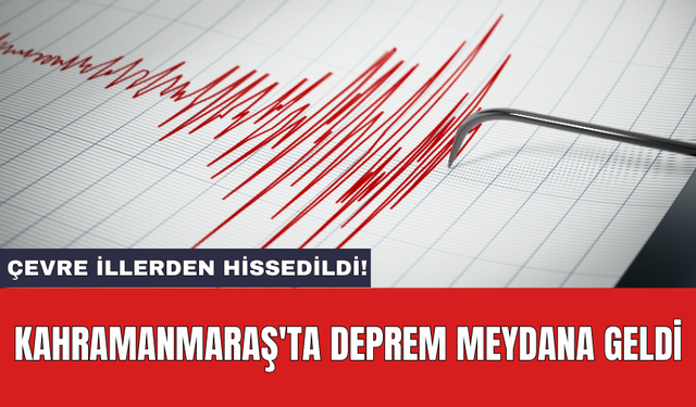 Elbistan'da deprem meydana geldi