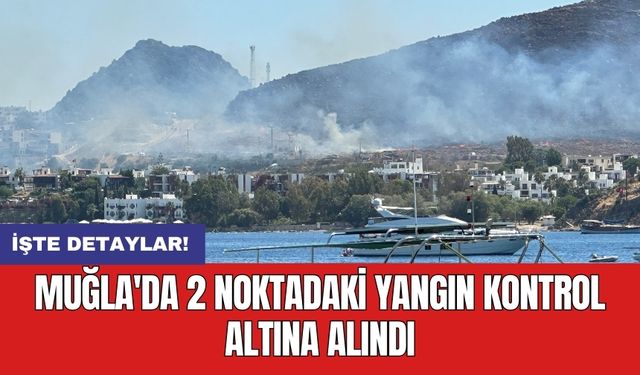 Muğla'da 2 noktadaki yangın kontrol altına alındı