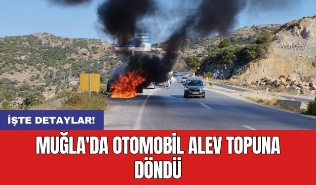 Muğla'da otomobil alev topuna döndü