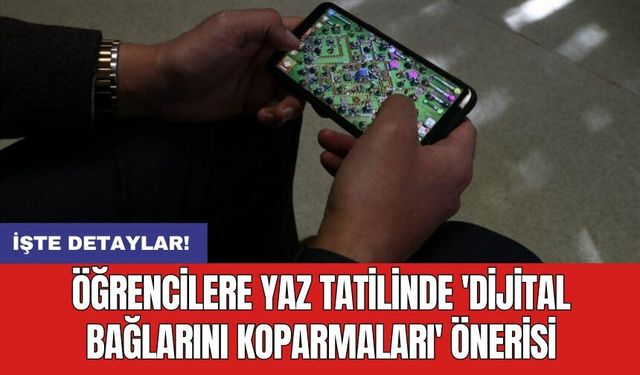 Öğrencilere yaz tatilinde 'dijital bağlarını koparmaları' önerisi