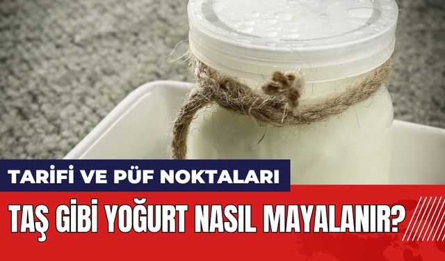 Taş gibi yoğurt nasıl mayalanır? Taş gibi yoğurt tarifi