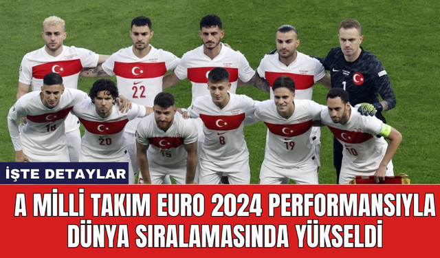 A Milli Takım EURO 2024 performansıyla dünya sıralamasında yükseldi