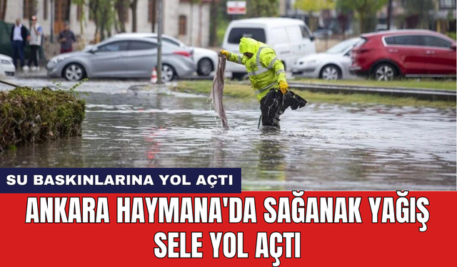 Ankara Haymana'da sağanak yağış sele yol açtı