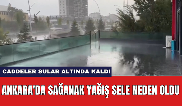 Ankara'da sağanak yağış sele neden oldu